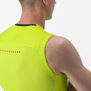 Costum de triatlon fara maneci Castelli Free Sanremo SL, Galben Fluo/Negru, M - Img 3