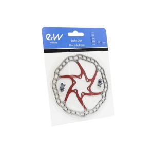 Disc frana eWheel EWD001 160mm, 6 gauri, rosu - Img 4