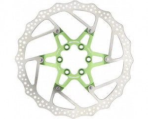 Disc frana Reverse Discrotor 180mm aluminiu/otel verde deschis - Img 2