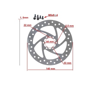 Disc frana trotineta 140mm 6 gauri - Img 2