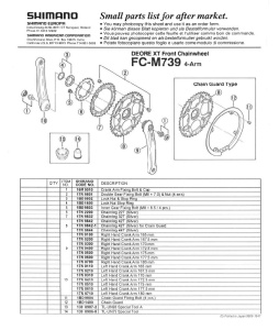 FOAIE SHIMANO FC-M739 42T AGRINTIE