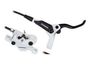 FRANA PE DISC SET ASAMBLAT SHIMANO ACERA MANETA BL-M425W(R) ETRIER BR-M395W(R) HIDRAULICA FARA ADAPTOR PLACUTE RESIN FURTUN 1700MM SM-BH59 NEGRU INCL. OLIVA & INSERTIE CONECTARE ALB AMBALAT IND.
