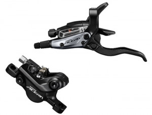 FRANA PE DISC SET ASAMBLAT SHIMANO ACERA ST-M3050(L) BR-M3050(F) FARA ADAPTOR PLACUTE RESIN FURTUN SM-BH59 1000MM NEGRU CAMASA DE SCHIMBATOR SP40 600MM. INCL. OLIVA & INSERTIE CONECTARE AMBALAT IND.