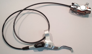 FRANA PE DISC SET ASAMBLAT SHIMANO ALFINE BL-S502(L) BR-S501(F) HIDRAULICA ADAPTOR PT. STANDARD (RING) PLACUTE RESIN FURTUN SM-BH59 1000MM INCL. OLIVA & INSERTIE CONECTARE NEGRU VRAC