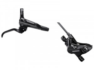 FRANA PE DISC SET ASAMBLAT SHIMANO BL-MT501(R) BR-MT520(R) FARA ADAPTOR PLACUTE RESIN (FARA ARIPIOARE) INCL. OLIVA SI INSERTIE CONECTARE FURTUN SM-BH90-SS 1700MM NEGRU AMBALAT IND.
