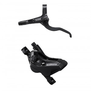 FRANA PE DISC SET ASAMBLAT SHIMANO J-KIT BL-MT401(L) BR-MT420(F) FARA ADAPTOR PLACUTE RESIN FARA ARIPIOARE DE RACIRE FURTUN SM-BH90-SS 1000MM NEGRU INCL. OLIVA & INSERTIE CONECTARE NEGRU AMBALAT IND.