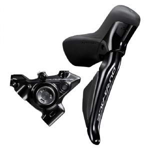 FRANA PE DISC SET ASAMBLAT SHIMANO J-KIT ULTEGRA ST-R9270(R) BR-R9270(R) FARA ADAPTOR PT. MONTURA 25MM PLACUTE RESIN (CU ARIPIOARE DE RACIRE) FURTUN SM-BH90 1700MM NEGRU AMBALAT IND.