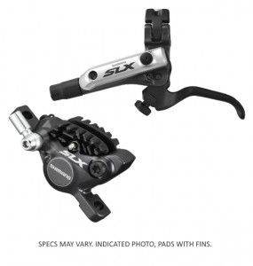 FRANA PE DISC SET ASAMBLAT SHIMANO SLX MANETA BL-M675-B (S) ETRIER BR-M675(F) HIDRAULIC PT. POST MOUNT PLACUTE METAL CU ARIPIOARE DE RACIRE FURTUN SMBH90SB 1000MM NEGRU INCL. OLIVA & INSERTIE CONECTARE AMBALAT IND.