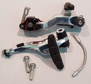 FRANA V-BRAKE SHIMANO NEXAVE BR-T300 FATA SURUBURI DE FIXARE 25.0MM M-SYSTEM X-TYPE (SAIBA SUBTIRE IN EXTERIOR) POWER MODULATOR FARA GHIDAJ CABLU VRAC