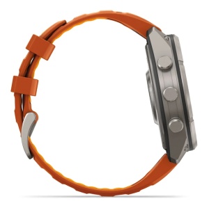Garmin Fenix 9 Pro - inReach, 47mm Titan cu curea din silicon Autumn Orange/Spark Orange - Img 5