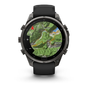 Garmin Fenix 9 Pro - inReach, 47mm Titan DLC Carbon Gray cu curea din silicon Black/Pebble Gray - Img 9