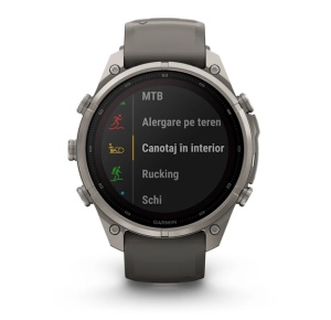 Garmin Fenix 9 Pro - inReach, Solar, 47mm Titan Pebble Gray cu curea din silicon Silver Gray - Img 9