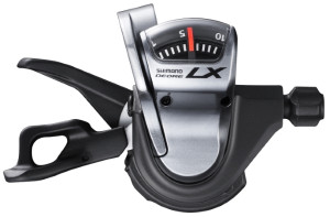 MANETA DE SCHIMBATOR SHIMANO DEORE LX SL-T670 DREAPTA 10 VIT. CABLU 2050MM CAMASA NEAGRA ETANSA SP41 1800MM CAPAT ETANS 6MM X 3 NOSE CAP X 1 OGD ARGINTIU AMBALAT IND.