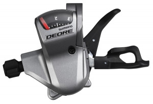 MANETA DE SCHIMBATOR SHIMANO DEORE SL-T610 STANGA 3 VIT. CABLU 1800MM OGD ARGINTIU AMBALAT IND.