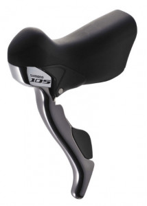 MANETA SCHIMBATOR/FRANA SHIMANO 105 ST-5700 STANGA 2 VIT. CABLURI 1800MM FARA STOPERE RELEASE LEVER NOU ARGINTIU AMBALAT IND.