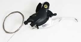 MANETA SCHIMBATOR/FRANA SHIMANO ST-EF29-L(LS) STANGA 3 VIT. PT. FRANA V-BRAKE CABLU DE SCHIMBATOR 1800MM ARGINTIU VRAC