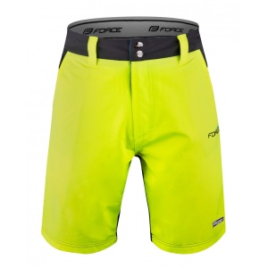 Pantaloni Force Blade MTB cu sub-pantaloni cu bazon Negru/Fluo S