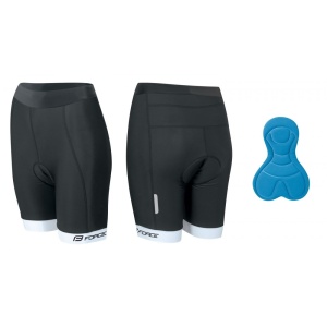 Pantaloni scurti cu bazon Force Kid negru/alb 140-153 cm