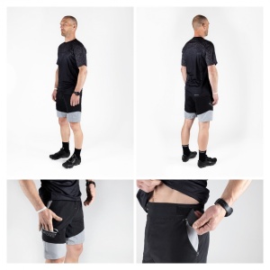 Pantaloni scurti cu bazon Force Storm negru/gri, negru/gri XL - Img 10