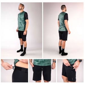 Pantaloni Scurti Force Mount MTB Negri S - Img 3