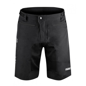 Pantaloni scurti Force MTB-11 bazon detasabil Negru/Antracit L