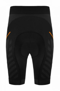 Pantaloni scurti FUNKIER Velletri Elite fara cusaturi barbati - Gri/Portocaliu L/M - Img 1
