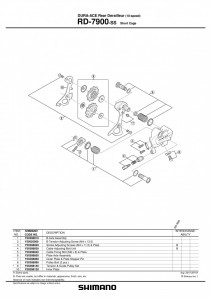 ROLE SCHIMBATOR GHIDARE & TENSIONARE SHIMANO RD-7900