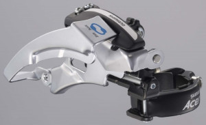 SCHIMBATOR FATA SHIMANO ACERA FD-M360 TRIPLU PT. 7/8 VIT. PE SPATE TOP SWING TRAGERE DUBLA COLIER 34.9MM (CU ADAPTOR 28.6 & 31.8MM) PT. 42/48T UNGHI CS 63-66 AMBALAT IND.