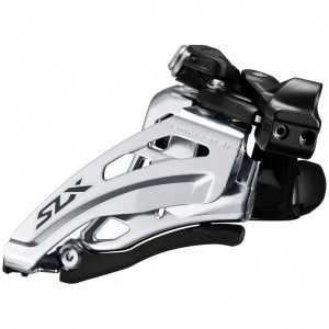 SCHIMBATOR FATA SHIMANO SLX FD-M7020-L DUBLU PT. 11 VIT. PE SPATE LOW CLAMP SIDE SWING TRAGERE PRIN FATA COLIER 34.9MM (INCL. ADAPTOR 28.6MM & 31.8MM) UNGHI CS 66-69 AMBALAT IND.