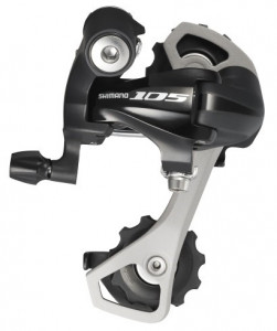 SCHIMBATOR SPATE SHIMANO 105 RD-5701-GS 10 VIT. PRINDERE DIRECTA PT. PINION MARE 27-32T (DUBLU) / 25-30T (TRIPLU) NEGRU AMBALAT IND.
