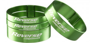 Set distantiere Reverse Ultra-Light 1.1/8 aluminiu verzi - Img 2
