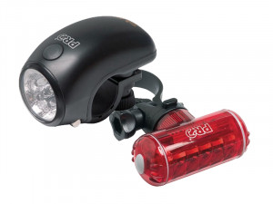 SET LUMINI PRO LS-02 FAR LED-01 NEGRU LAMPA SPATE RL-02L ROSU INCL. BATERII (11)