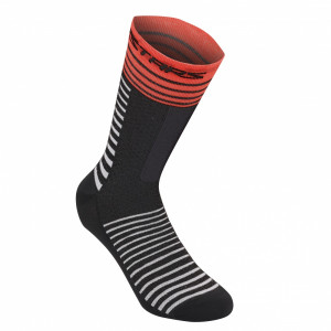 Sosete Alpinestars Drop Socks 19 Black Bright Red S - Img 2