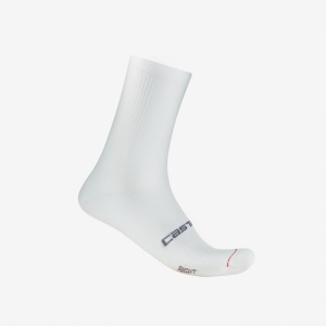 Sosete Castelli Espresso 18, unisex, alb, XXL, 44-47