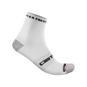 Sosete Castelli Rosso Corsa PRO 9, Alb, S/M, 36-39