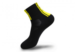 Sosete FLR Elite 9cm - Negru/Galben neon 35-38