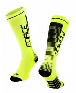 Sosete lungi Force Compress, negru/fluo, S-M (36-41) - Img 2