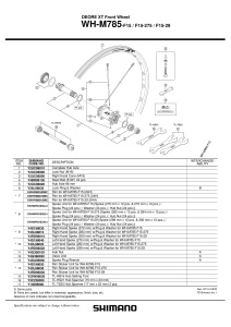 SPITA SHIMANO WH-M785-F STANGA 270MM CU CAPAT SI SAIBA