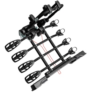 Suport biciclete Peruzzo Parma 4 biciclete 706/4N negru cu prindere pe carligul de remorcare - Img 2