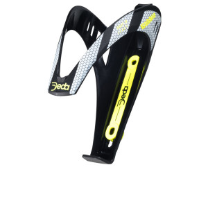 Suport Bidon Plastic DEDA "Gabbia" Negru/Galben Fluo