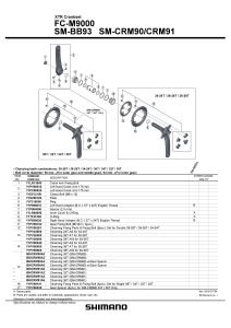 SURUB PT. FIXARE BRAT PEDALIER SHIMANO FC-M9000-1 PT. 36T/34T/32T/30T 4 BUC - Img 2