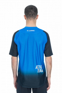 TRICOU CICLISM CUBE VERTEX ROUND NECK JERSEY X ACTIONTEAM S/S BLACK BLUE S - Img 3