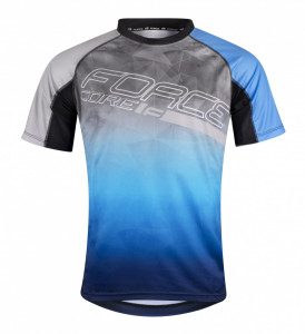 Tricou ciclism Force MTB Core Grey/Blue L - Img 2