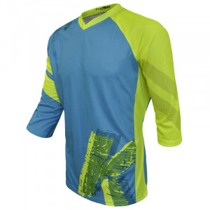 Tricou Ciclism FUNKIER Dolomiti Enduro - Bleu/Galben XL - Img 1