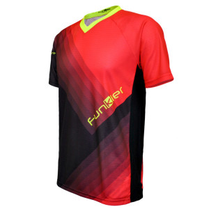 Tricou Ciclism FUNKIER Termoli Enduro Men (S/S) - Black /RedXL - Img 2