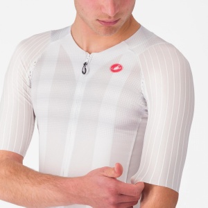 Tricou cu maneca scurta Castelli Aero Race 8S, pentru barbati, alb, XS - Img 2
