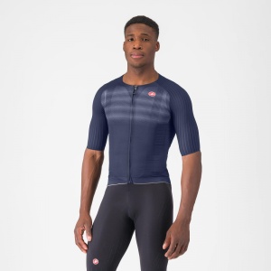 Tricou cu maneca scurta Castelli Aero Race 8S, pentru barbati, albastru belgian, XXL
