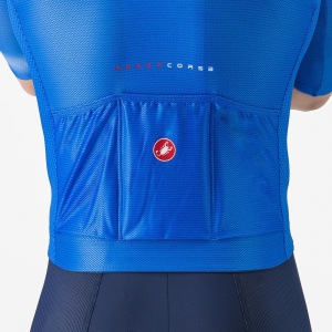 Tricou cu maneca scurta Castelli Climbers A/C, pentru barbati, albastru Italia/albastru belgian, M - Img 6