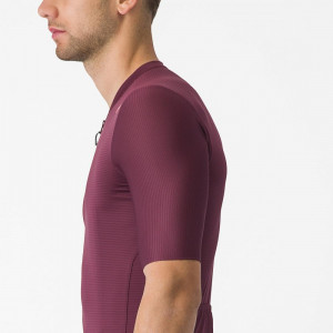 Tricou cu maneca scurta Castelli Espresso pentru barbati visiniu inchis/argintiu selenar L - Img 5