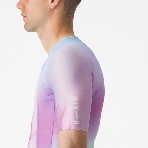 Tricou cu maneca scurta Castelli R-A/D, Violet Multicolor, XXL - Img 7
